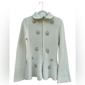 Boston Proper Ivory Knit Sweater